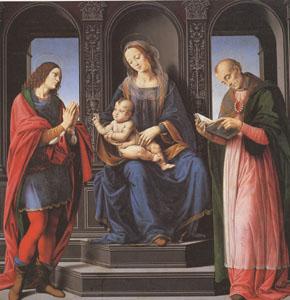 LORENZO DI CREDI The Virgin and child with st Julian and st Nicholas of Myra (mk05) oil painting image